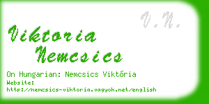 viktoria nemcsics business card